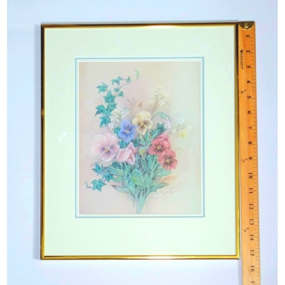 Lena Y. Liu Lithograph Signed Numbered Limited Edition Pansies & Ivy 1127/2500 - Picture 9 of 12